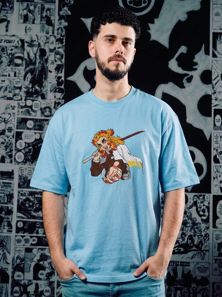 Corps Insignia Embroidered Tee - Light Blue